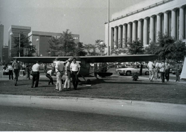 #20 Piper aircraft J-5 on display at the 1982 Courthouse Day hosted in Nashville, Tennessee.