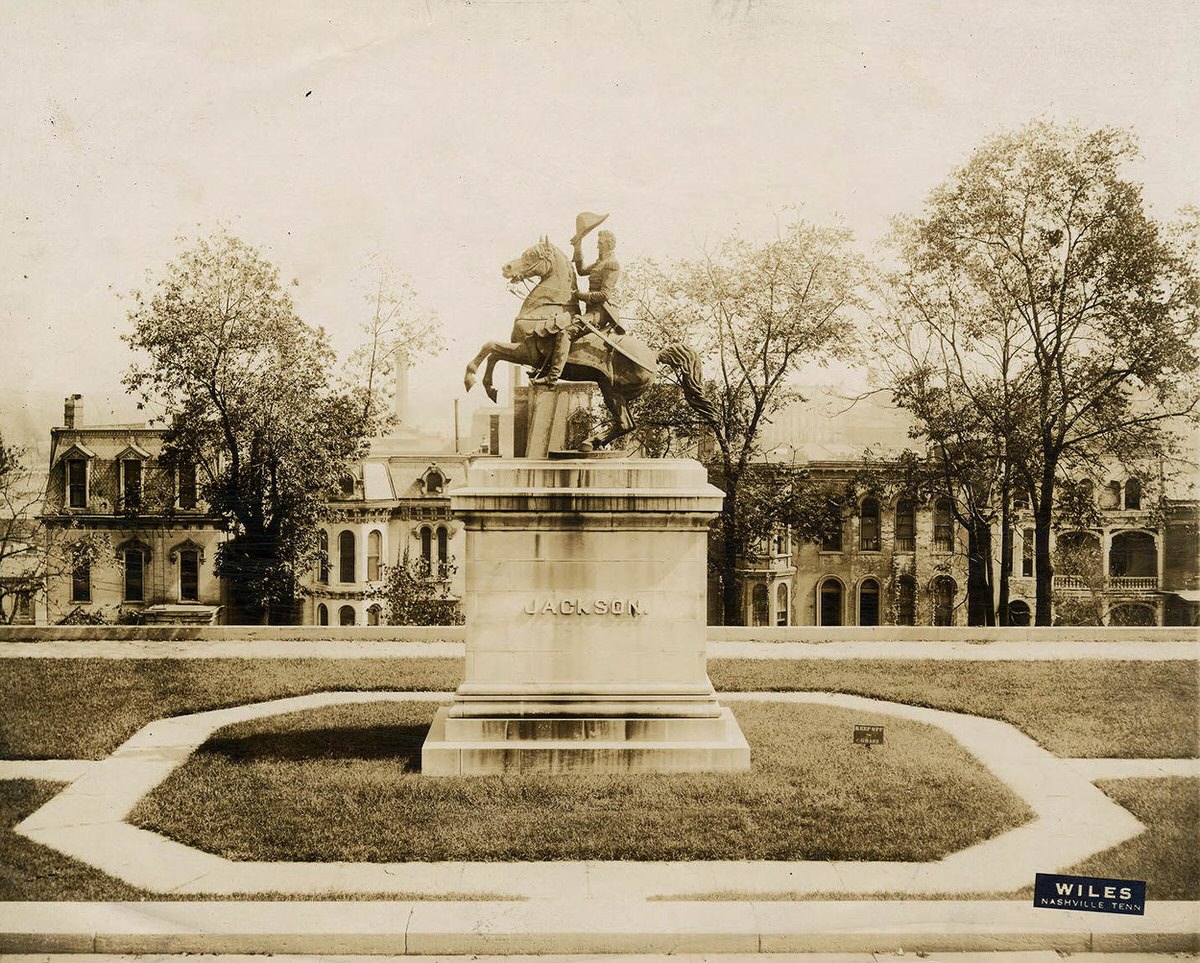 #1 Photograph of Jackson equestrian statue, Nashville, 1910s