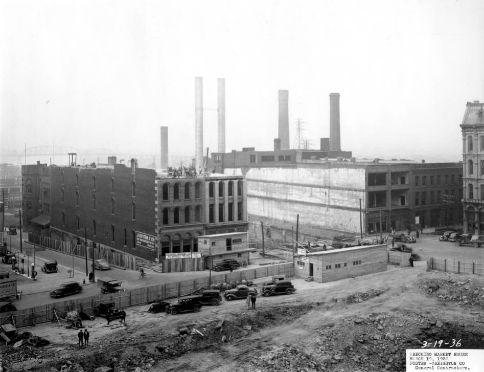 #45 Construction site of the City Market House, Nashville, Tennessee, 1936