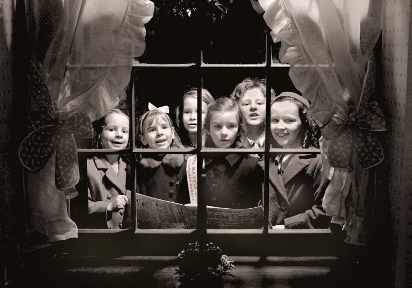 #54 Fannie Battle Day Home annual Christmas Eve caroling, 1937