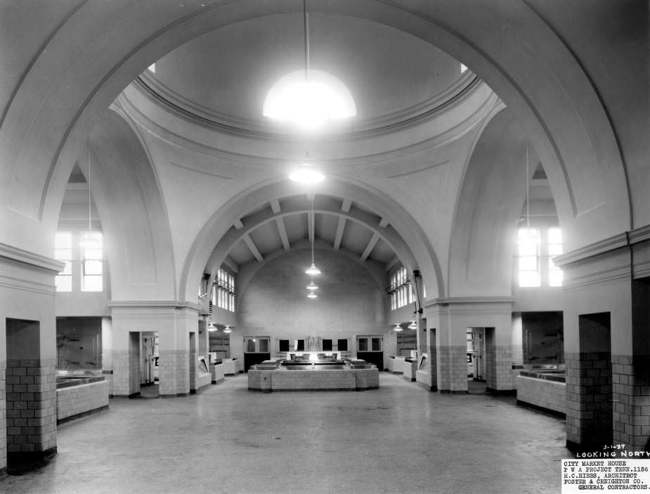 #71 Interior of the City Market House, Nashville, Tennessee, 1937