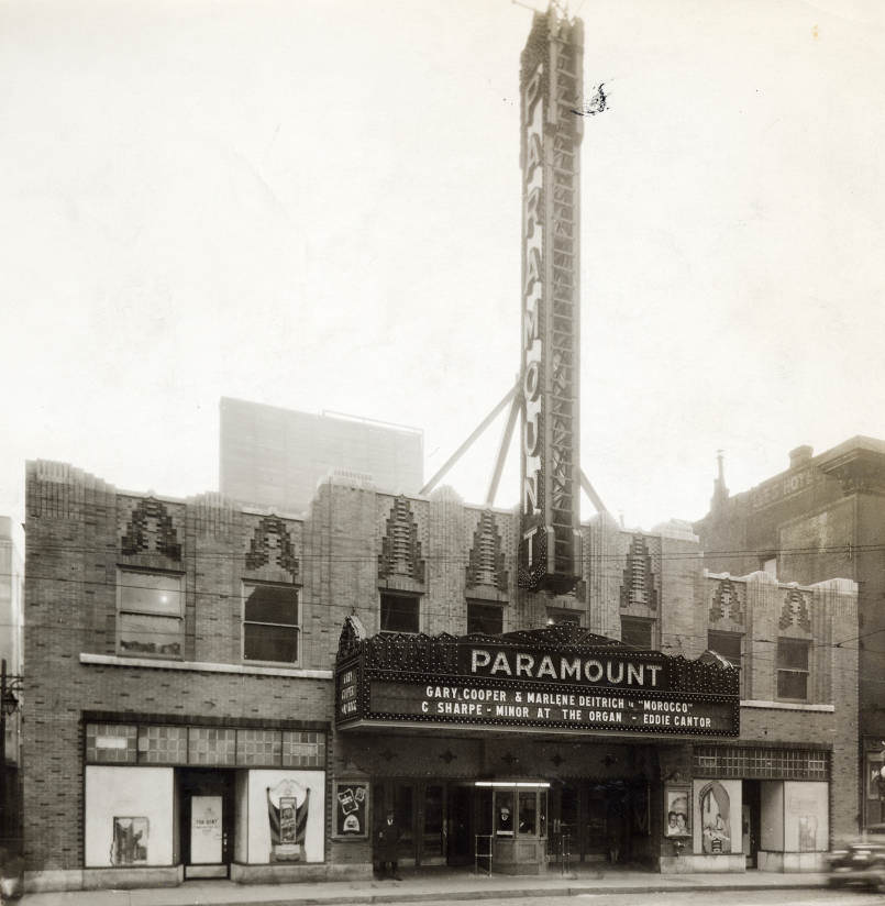 #81 Paramount Theater, a “palatial playhouse” part of the Publix Theater chain, 1930