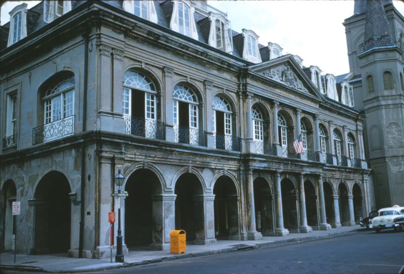 #44 Cabildo next to St Louis Cathedral, New Orleans, 1956.