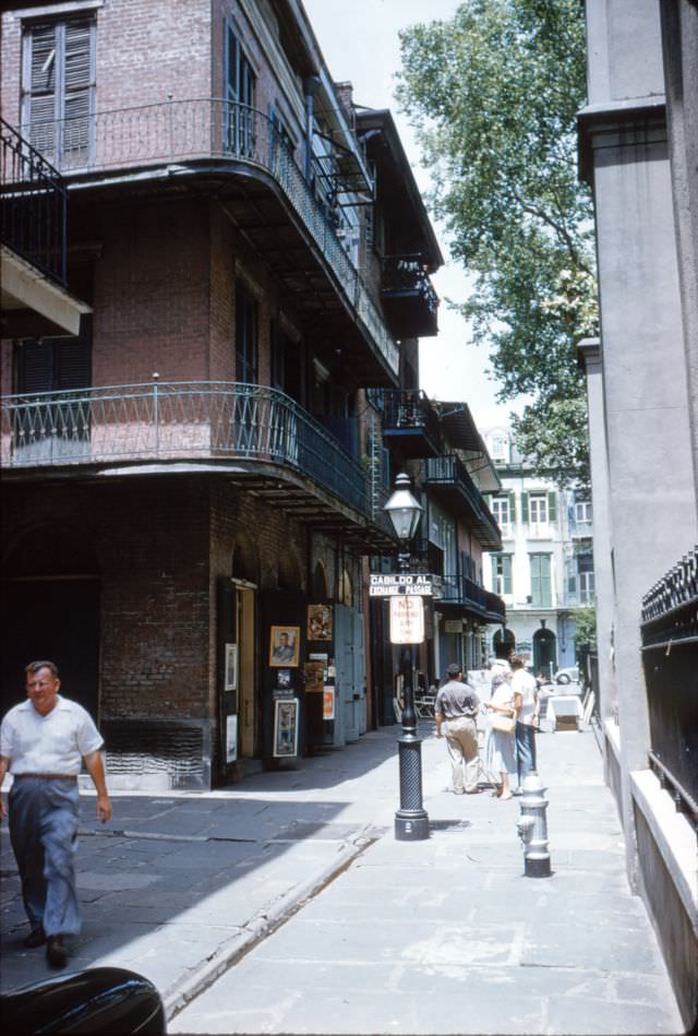 #105 Pirate’s Alley buildings, New Orleans, 1956.