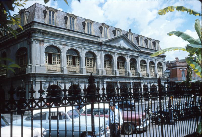 #112 Presbytere facing Jackson Square, New Orleans, 1956.