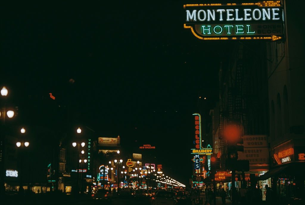 #3 A view of Canal Street at night, New Orleans, 1959.