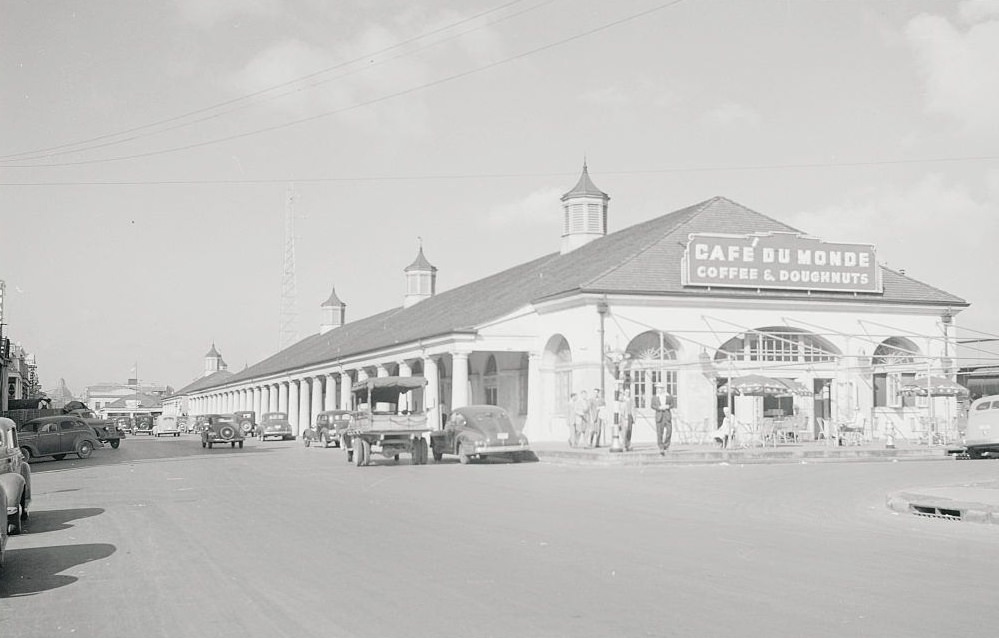 #66 Cafe Du Monde Restaurant in French Area of New Orleans, 1950s