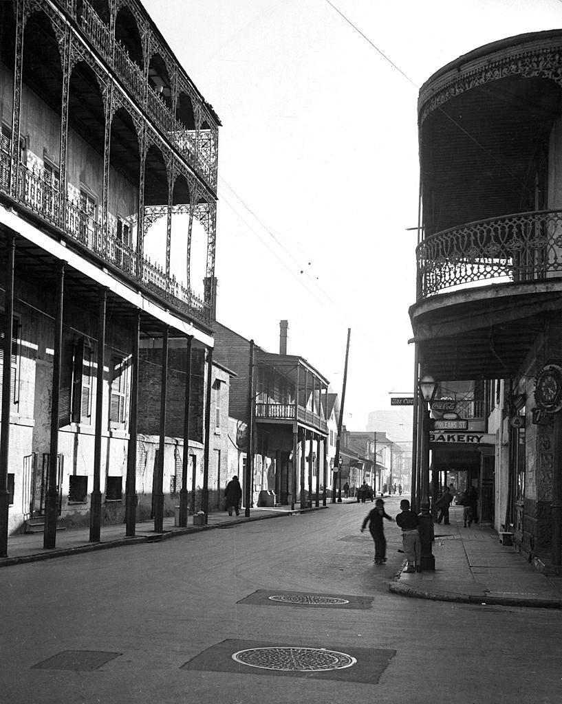 #48 A street scene of New Orleans, 1950