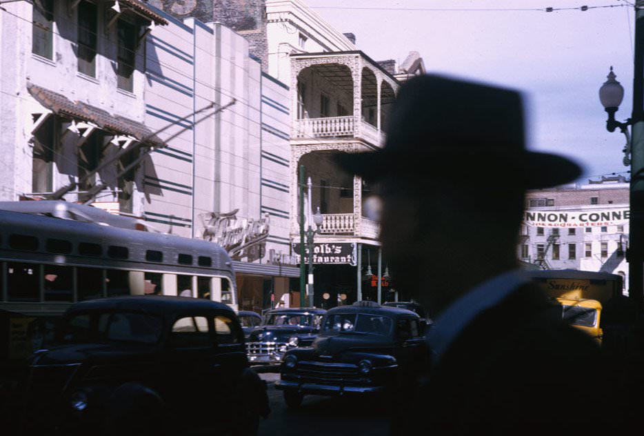 #88 Pedestrian crossing St. Charles Street, New Orleans, 1951.