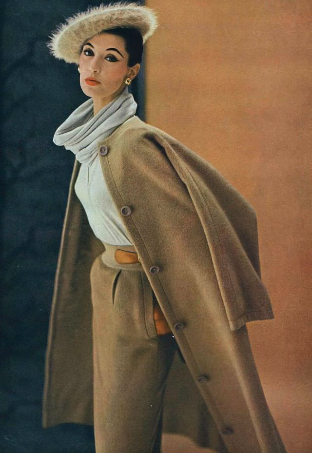 #4 Barbara Mullen wearing an outfit by Claire McCardell, Vogue, September 1952