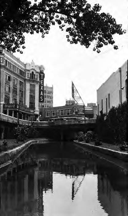 #111 Texas Theater and Houston Street Bridge over the San Antonio River, San Antonio, 1927