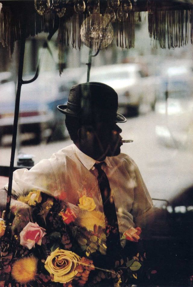 #3 Man and Flowers, New York, circa 1950s