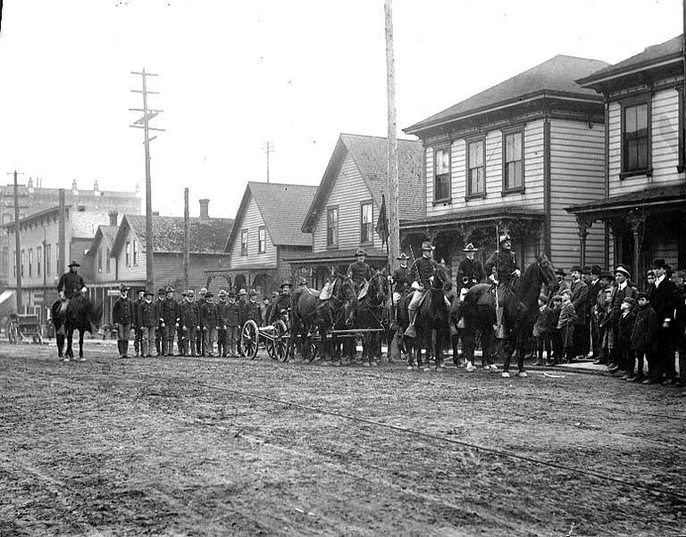 #147 Military unit on parade, 1890