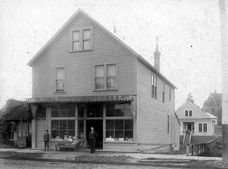 #74 Pitts Grocery Store, Broadway & E. Pike St., Seattle, 1890