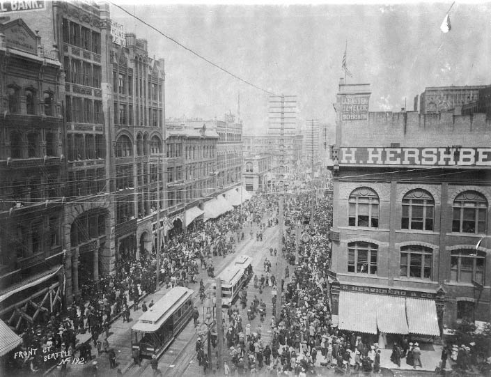 #18 1st Avenue from Cherry St., looking north, Seattle, 1890