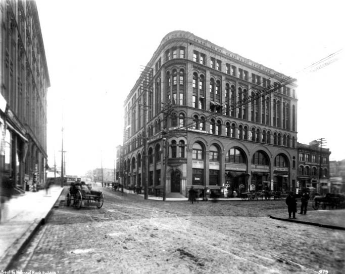 #83 Seattle National Bank Building, southeast corner of Occidental Ave. and Yesler Way, 1898