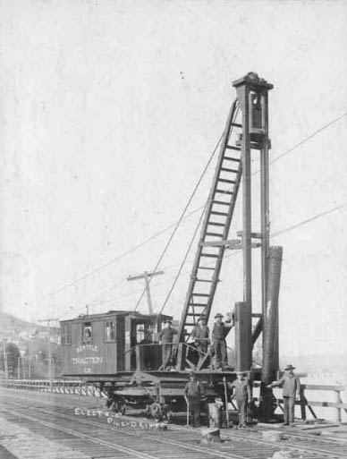 #165 Seattle Traction Co. electric pile driver, 1899