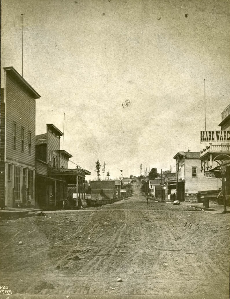 #61 View north from 1st Ave. and Cherry, 1870