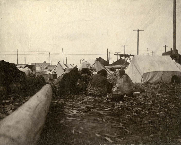 #83 Native American camp on Ballast Island, 1880