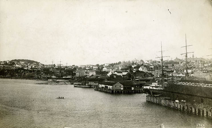 #101 Seattle waterfront north from S. Washington Street, 1887
