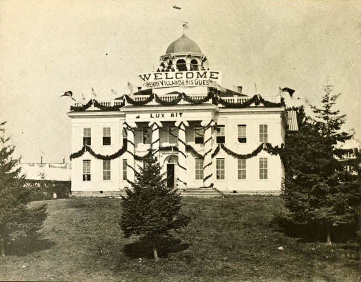 #107 Territorial University decorated for Henry Villard visit, September 14, 1883