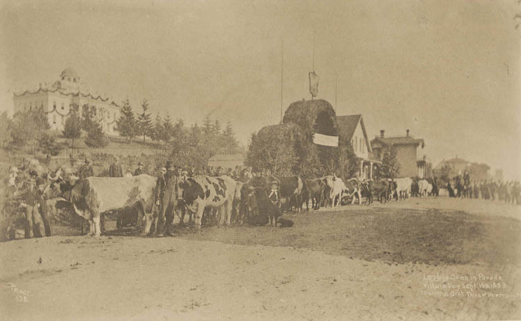 #123 Villard Day parade at 3rd Ave. and University Street, September 16, 1883