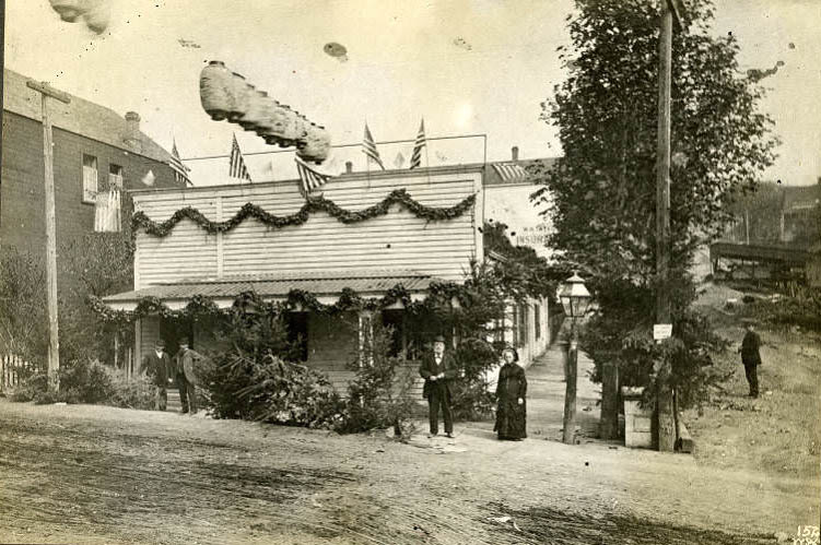 #126 Yesler House at 1st Ave. and James Street, 1883