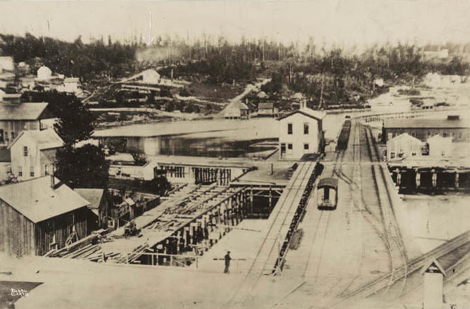 #134 Columbia and Puget Sound Railroad Depot and Machine Shop, 1880