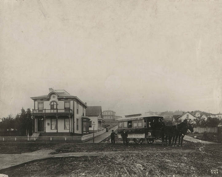#141 Burns House at 2nd Ave. and Pike Street, 1884