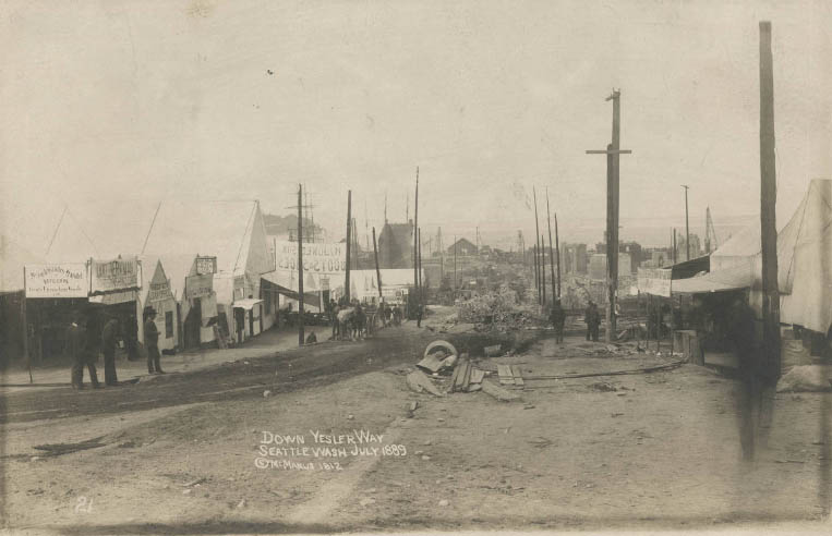 #151 3rd Ave. and Jefferson St. after the fire, July 1889