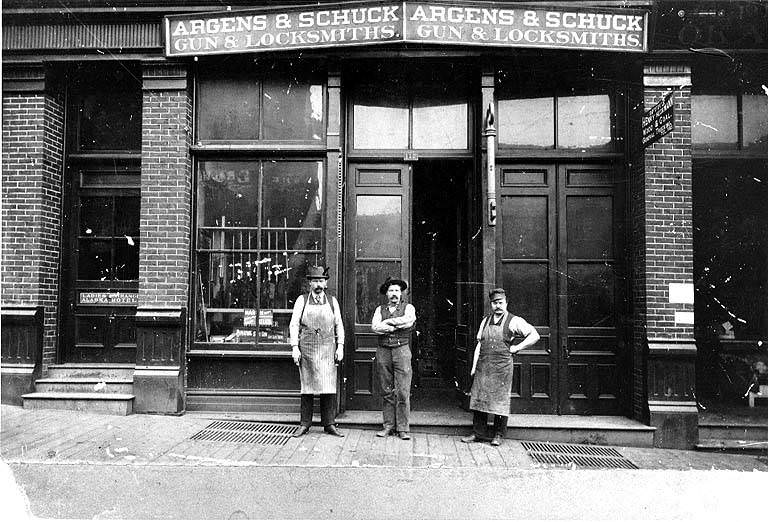 #32 Argens and Schuck Gun and Locksmith store, 1896