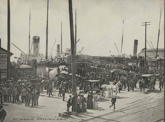 #188 Alaska Sailing Day at Pier 4, 1898