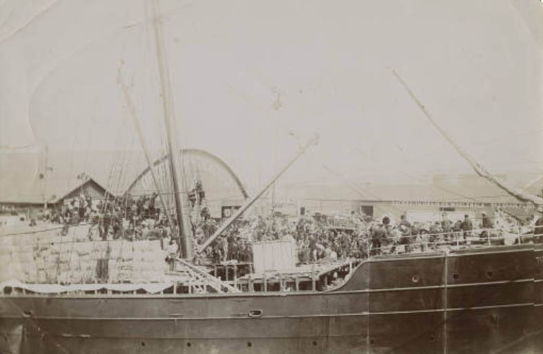 #191 Boat loading for Alaska, 1897