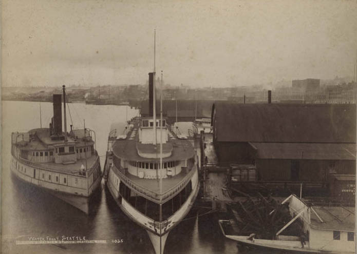 #192 Boats docked at Oregon Improvement Company docks, 1890