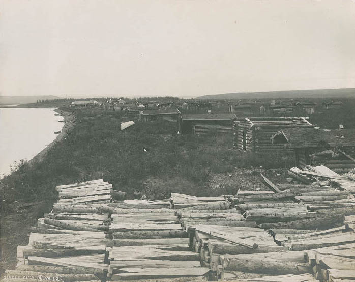 #221 Logs at Circle City waterfront, Alaska, 1899