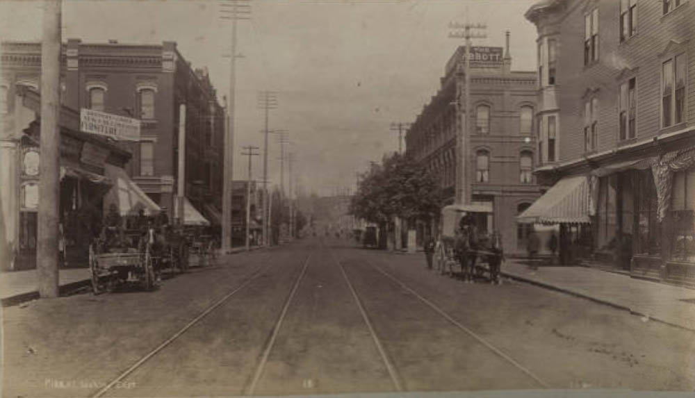 #228 Pike St. looking east, 1890