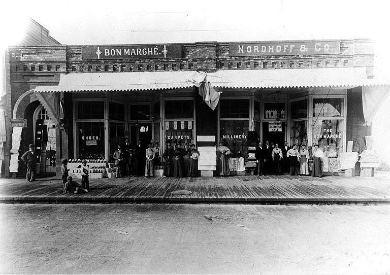 #23 Bon Marche, Nordhoff and Co. department store, probably 1896