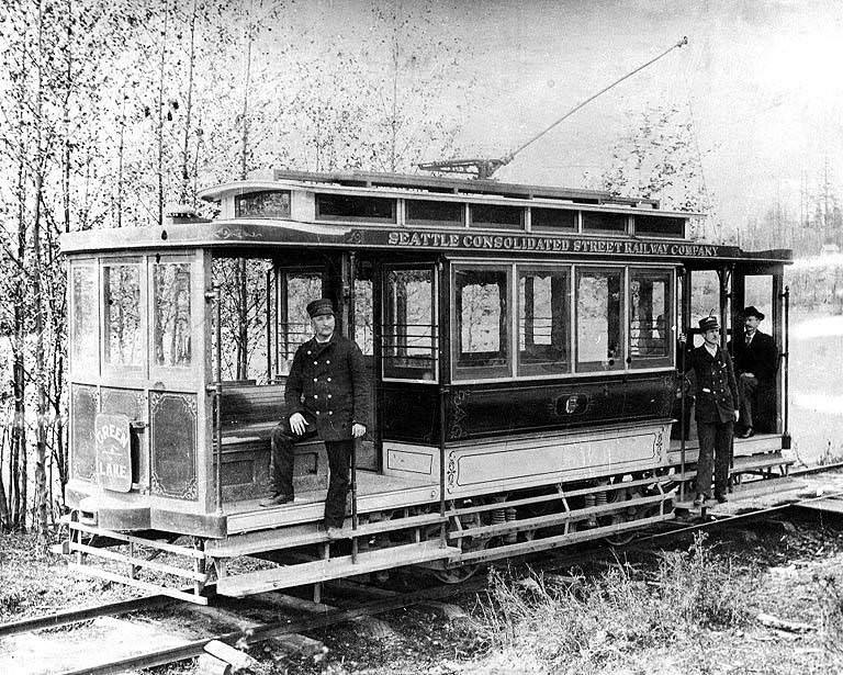 #53 Electric streetcar of the Seattle Consolidated Street Railway, 1894