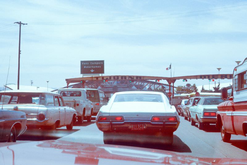 #28 Mexico border crossing, Tijuana, 1977