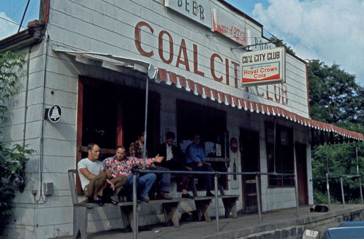 #7 Coal City Club in Coal City, West Virginia, a part of Beckley.All of the men are coal miners.