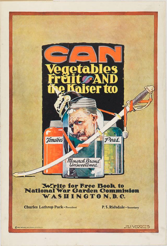 #51 Canned tomatoes, peas, and ‘monarch brand unsweetened,’ to inspire Americans to preserve food through canning