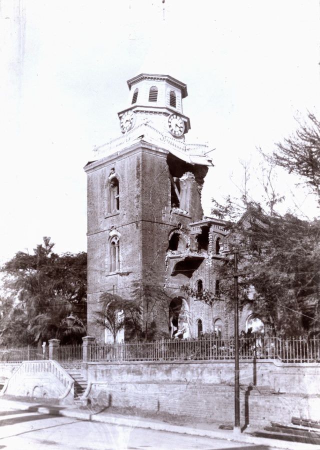 #22 Parish Church after the 1907 Earthquake, Kingston, Jamaica