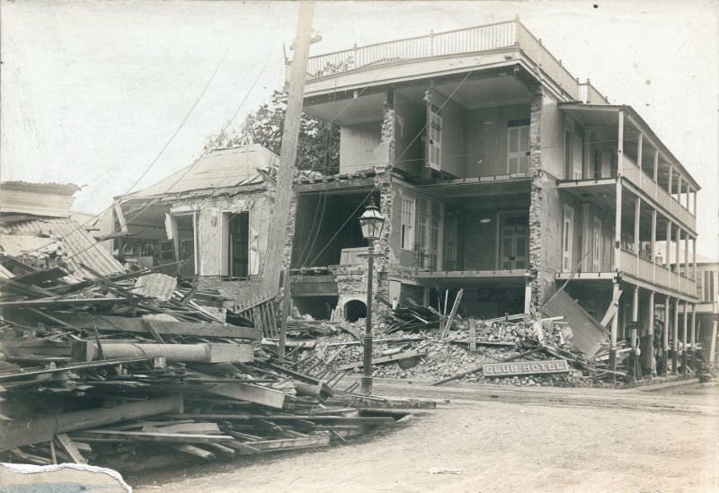 #9 Earthquake damage, Kingston, Jamaica, 1907