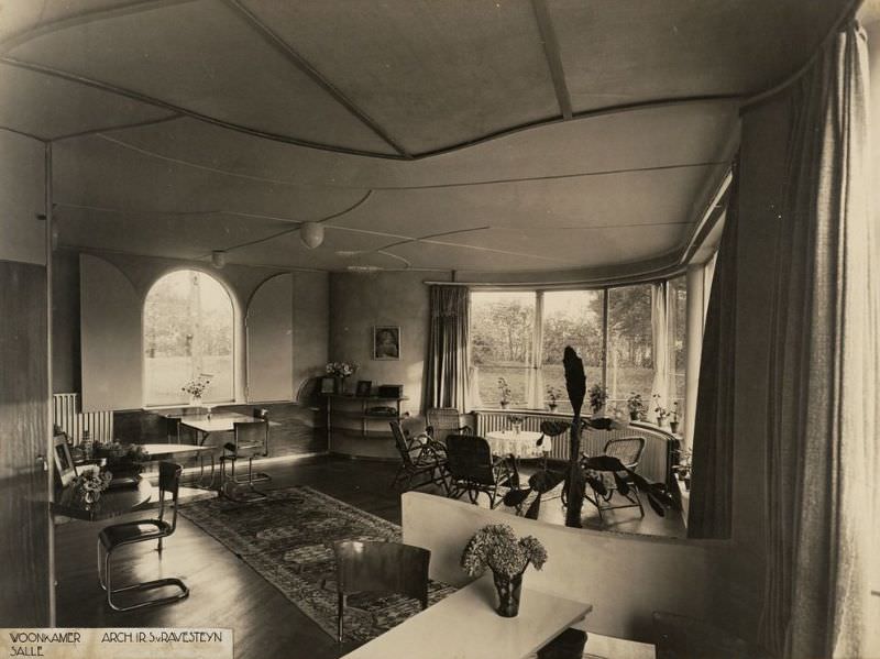 #10 Living room interior, Prins Hendriklaan 112, Utrecht, 1932-1934