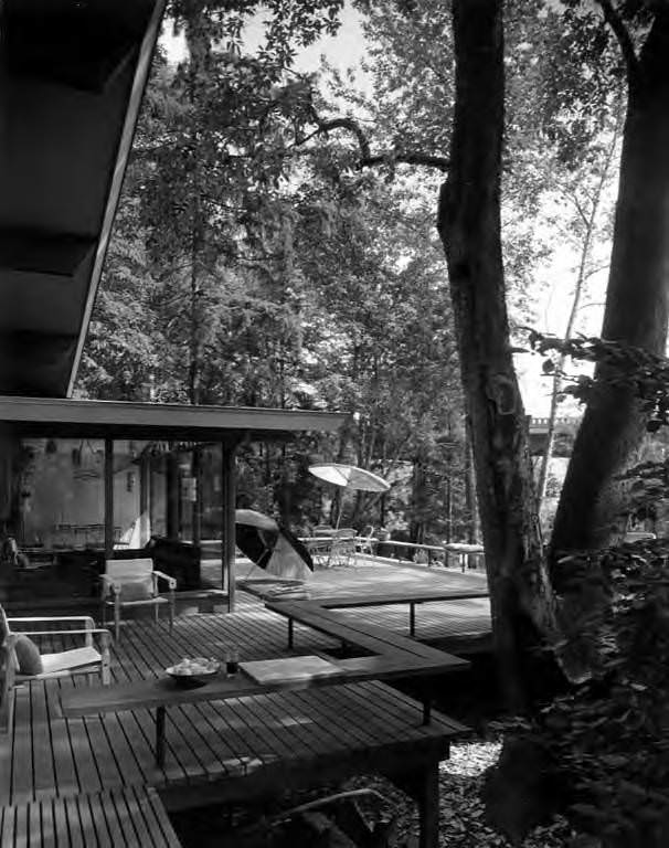 #37 Martin Rind house, exterior view of deck, Bellevue, Washington, August 1957