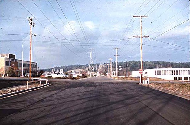 #51 NE 12th Street and 124th Avenue NE looking north, Bellevue, 1969