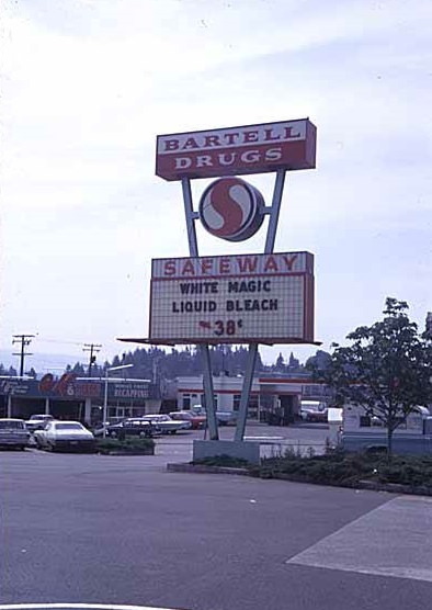 #14 Sign for Bartell Drugs and Safeway, Bellevue, 1969