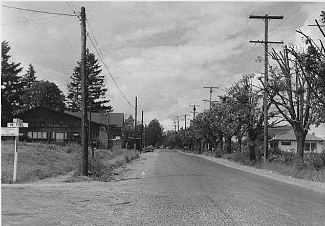 #20 100th Avenue NE looking north from NE 1st Street, Bellevue, May 1959