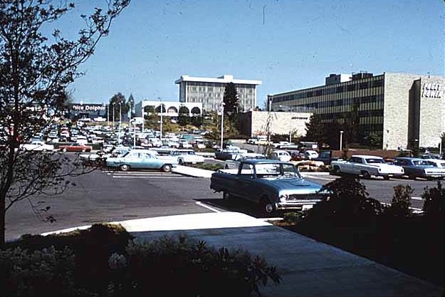 #3 106th Avenue NE and NE 6th Street looking east, Bellevue, 1969