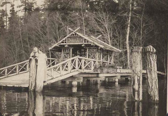 #12 Beaux Arts Village gazebo on bridge, 1910